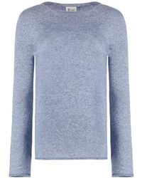 THE (Alphabet) - Truien & Vesten ,Blauw ,Trui Van Zijde-Cashmere Mix - Lyst