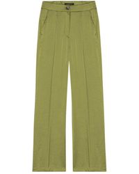 Luisa Cerano - Broeken ,Groen ,Polyester Wijde Pijpen Met Plooi - Lyst