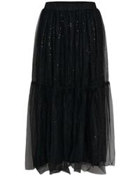 Cream - Midi Skirts - Lyst