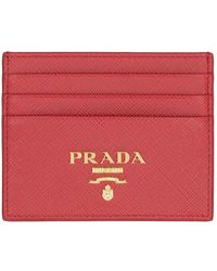 Prada - Tarjetero Compacto Con Logo - Lyst