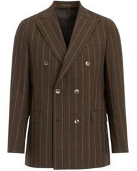 Oscar Jacobson - Jassen ,Bruin ,Wol Farris Blazer - Lyst