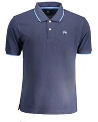 La Martina - Blaues Baumwoll Herren Polo Shirt - Lyst