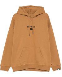 Barbour - Drawstring Hoodie With Logo - Lyst