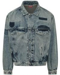 DIESEL - Jassen ,Blauw ,Denim D-Denver-S2 Denim Jacket - Lyst