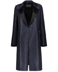 Lorena Antoniazzi - Jassen ,Blauw ,Pailletten Sequin Reversjas Met Contrasterende Inzetstukken - Lyst