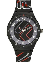 Fila - Accessoires ,Zwart Volwassen Horloge Style 44 Mm Band Siliconen 38-324 - Lyst