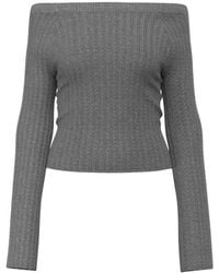 Guess - Truien & Vesten ,Grijs ,Viscose Blend Sweater - Lyst