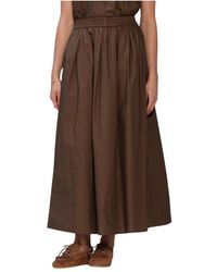Lina Locchi - Rokken ,Bruin ,Ll-Adele Maxi Rok - Lyst