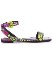 Versace Jeans Couture - Flat Sandals - Lyst
