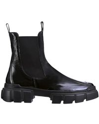 Högl - Schoenen ,Zwart ,Leer Chunky Chelsea Laarzen Met Profielzool - Lyst