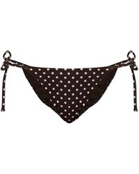 Matteau - Badmode ,Bruin ,Nylon String Brief - Lyst