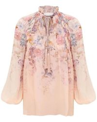 Zimmermann - Valiant Billow Blouse - Lyst