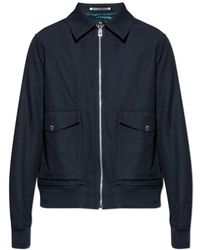 Paul Smith - Jassen ,Blauw ,Katoen Katoenen Jas Met Kraag - Lyst