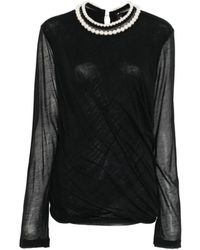 Junya Watanabe - T-Shirt Met Parels - Lyst