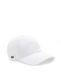Lacoste - Accessoires ,Wit ,Katoen Baseball Cap Twill Katoen Biologisch - Lyst