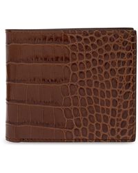 Tom Ford - Accessoires ,Bruin ,Leer Bifold Croco Leren Portemonnee - Lyst