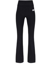 EA7 - Fitness ,Zwart ,Ribbed Flared Broeken - Lyst