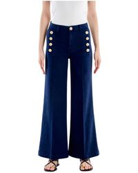 ViCOLO - Jeans ,Blauw ,Katoen Cristina Wide Jeans - Lyst