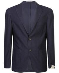 Corneliani - Jassen ,Blauw ,Wol Blauwe Jassen Voor Mannen - Lyst