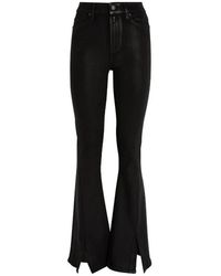 PAIGE - Jeans ,Zwart ,Katoen Flared Jeans Voor Vrouwen - Lyst