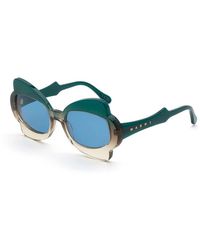 Marni - R3p monumental gate green fade occhiali da sole - Lyst