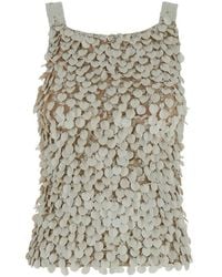 P.A.R.O.S.H. - Tops ,Rhinestoned Sleeveless Top - Lyst