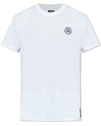Fendi - Tops ,Wit ,Katoen Logo T-Shirt - Lyst