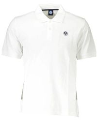 North Sails - Tops ,Wit ,Katoen Polo Shirt Met Korte Mouwen Klassieke Pasvorm - Lyst