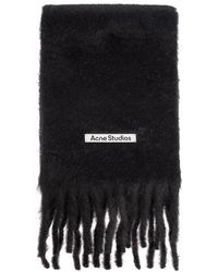 Acne Studios - Mohair Logo Scarf - Lyst