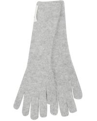 Samsøe & Samsøe - Accessoires ,Grijs ,Wol Sarue Lange Handschoenen - Lyst