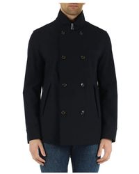 Montecore - Leichte jacke mit doppelreihiger knopfleiste aus stretchgewebe - Lyst