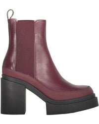 Fabiana Filippi - Leder Stiefeletten Mit Blockabsatz - Lyst