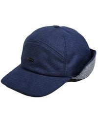 Paul & Shark - Accessoires ,Blauw ,Wol Pet Met Oorkleppen - Lyst