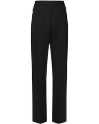 DSquared² - Broeken ,Zwart ,Wol Zwarte Stretch Wollen Broek - Lyst