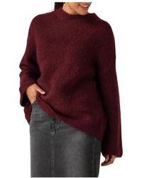 SELECTED - Truien & Vesten ,Rood ,Slfgabriella Ls Knit New O-Neck - Lyst