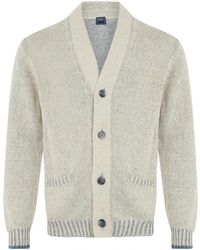 Fedeli - Truien & Vesten ,Katoen Shawl-Collar Cardigan - Lyst