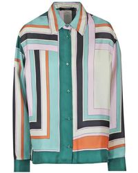 Weekend by Maxmara - Seidenbluse Klassischer Kragen Lange Ärmel - Lyst