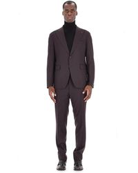 Tagliatore - Kostuums ,Bruin ,Wol Jurken Bruin - Lyst