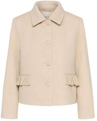 Cream - Light Jackets - Lyst