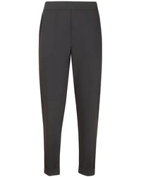 P.A.R.O.S.H. - P.A.R.O..H. ,Broeken ,Zwart ,Polyester Blauwe Cady Broek Met Elastische Tailleband - Lyst