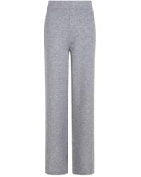 Max Mara - Graue Wide-Leg Strickhose - Lyst