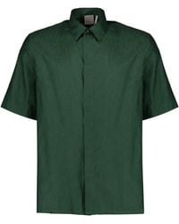 Dior - Overhemden ,Groen ,Katoen Oblique Shirt Met Korte Mouwen - Lyst