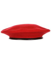 Kangol - Accessoires ,Rood ,Wol Rode Wolle Platte Pet Hoed - Lyst
