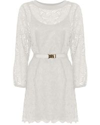 Kocca - Gelaagde Kanten Jurk Met Riem - Lyst