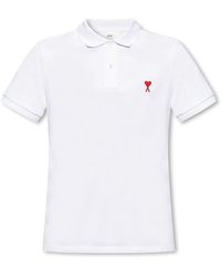 Ami Paris - Poloshirt Met Logo - Lyst