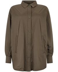 Herno - Overhemden ,Bruin ,Oversized Shirt Jacket - Lyst