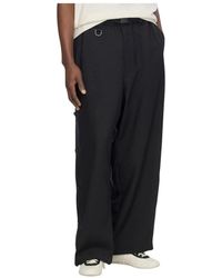adidas - Fitness ,Zwart ,Leer Y-3 Sport Uniform Adaptive 3-Stripes Pants - Lyst