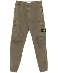 Stone Island - Grüne Cargo Hose Elastischer Bund - Lyst