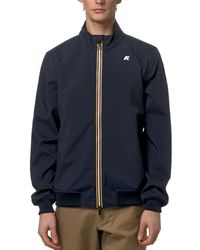 K-Way - Jassen ,Blauw ,Nylon Arsene Bonded Jersey V Corto - Lyst