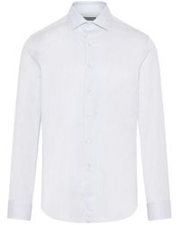 Canali - Gestreiftes Baumwollhemd, Hergestellt - Lyst